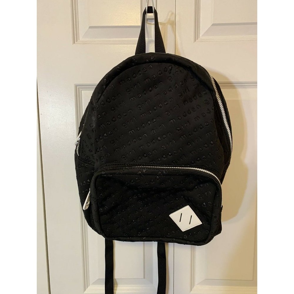 Madden Girl Black Backpack Book Bag‎